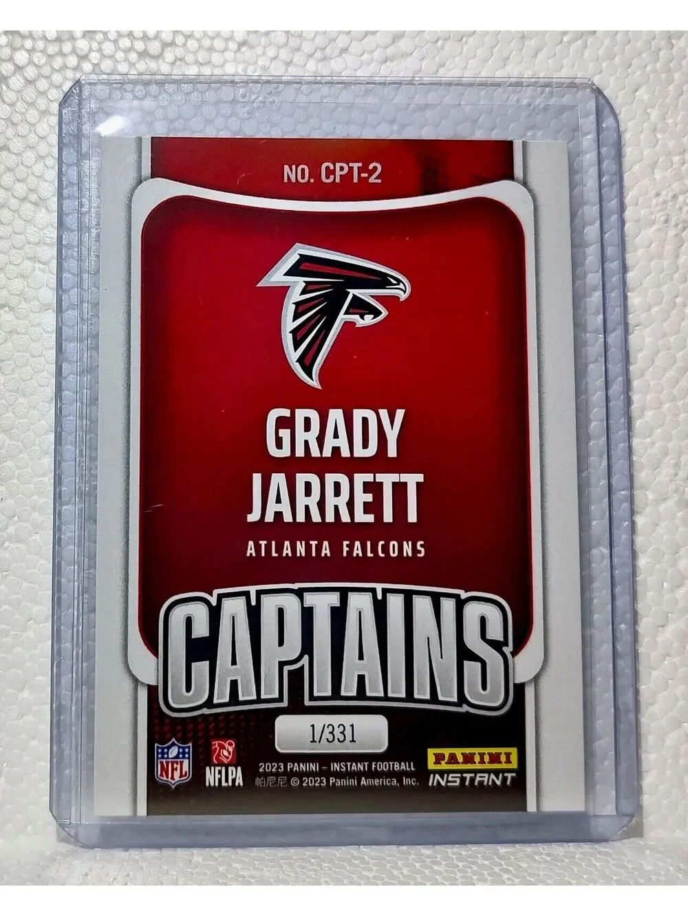 Grady Jarrett 2023 Panini NFL Captain #2 Football Card Atlanta Falcons 1/331
